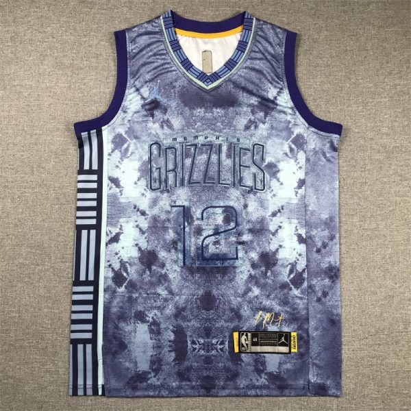 Camiseta Ja Morant #12 Memphis Grizzlies Edición Seleccionada Azul